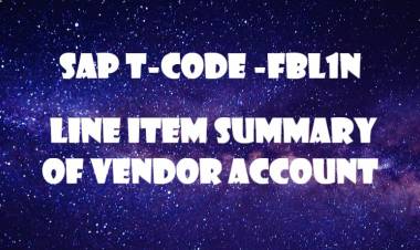 SAP T-code FBL1N-  Line item summary of Vendor Account