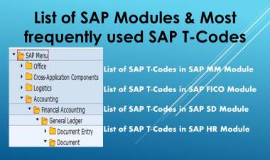 List of SAP- Modules & Most frequently used SAP-T-Codes