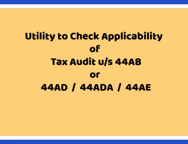 Tax Audit Applicability Checker Tool